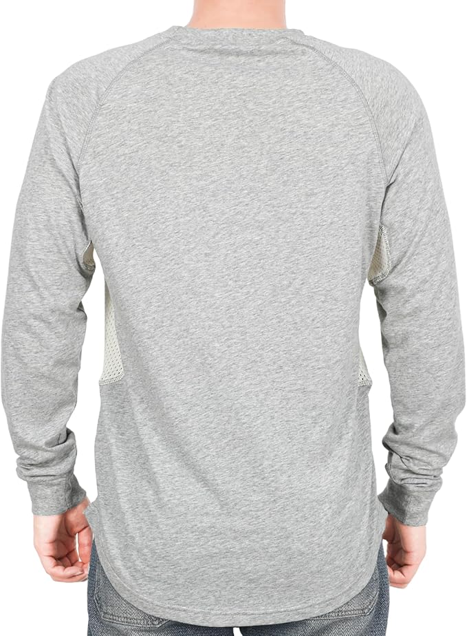 BOCOMAL FR Shirts for Summer Vented Mesh Loose Fit 4oz EX Lightweight Flame Resistant Base Layer CAT1 Crew Shirt