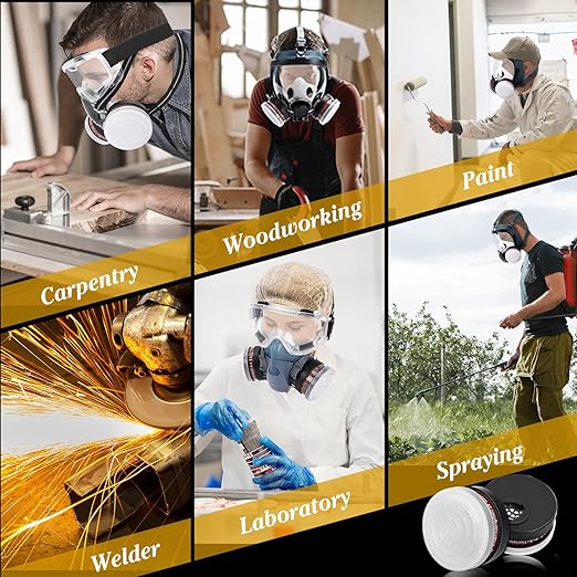 P-A-1 Organic Vapor Cartridge for Gas Respirator - Replaceable Filter Cartridges Set for Dust-Proof, Pollen and Chemical, Apply to PD-100/6200/7501/7502/6502/6800