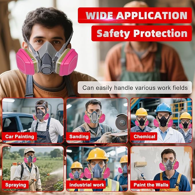 60926 Respirator Cartridges(3 Pairs), 60926 Filter Cartridges for Filtering Organic Vapors, Acid Gases, Ammonia Methylamine, Formaldehyde - Respirator Filters for 6000, 7000 Series
