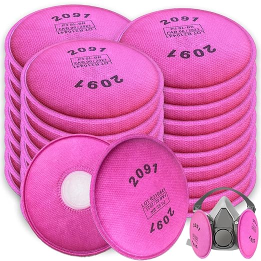 40 PCS (20 Pack) 2091 Particulate Filter Installed on Filter Retainer Replacement for 6000 6200 6800 7000 FF-4 Series