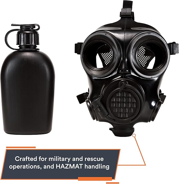 MIRA SAFETY M CBRN Full Face Reusable Respirator-Mask Gas Mask (CM-7M Mask WITH Drinking System)