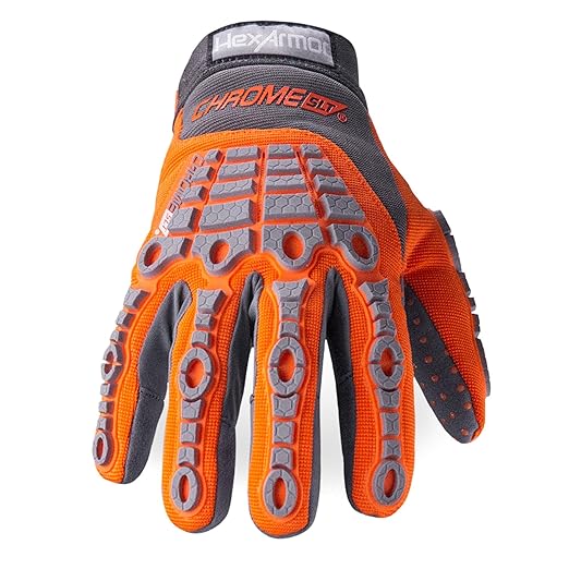 HexArmor Cut-Resistant Impact Protection Synthetic Leather Palm Work Gloves | Chrome SLT ® Series 4070 | X-Large