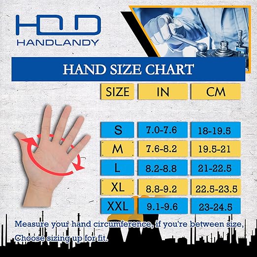 HANDLANDY Leather Work Gloves Mens & Women, Utility Safety Mechanic Working Gloves Touch Screen, Flexible Breathable Yard Work Gloves (Small, Brown-Cowhide Palm)