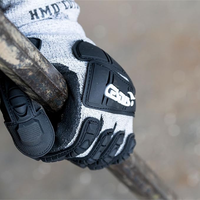 Cestus 3008, ANSI A4 Cut-Resistant Impact Gloves (1,3,12,48 Pairs) Nitrile Coated, Heavy Duty Work Gloves for Construction