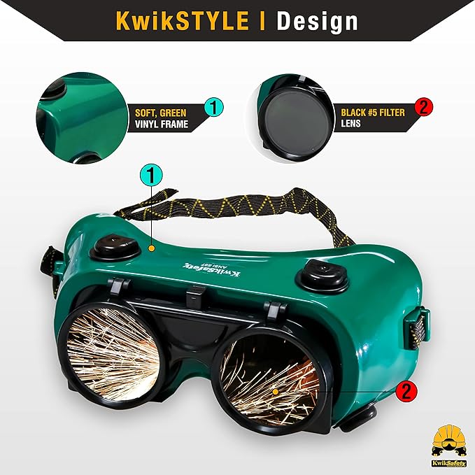 KwikSafety - Charlotte, NC - EAGLE EYES, HAMMERHEAD, OWL Welding Goggles [ANTI-FOGGING ANTI-SCRATCH] ANSI Tested OSHA