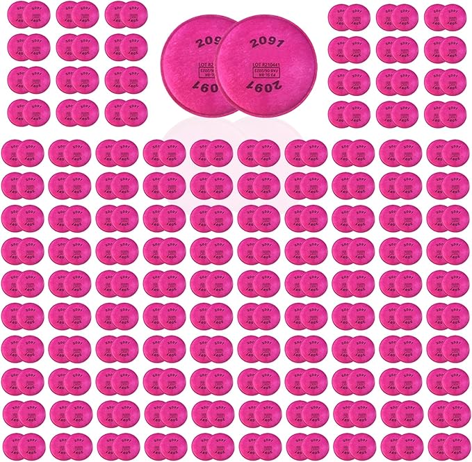 300PCS (150Pack) 2091 Particulate Filter,Installed on 2091 Filters,Compatible with 6000 6200 6800 7000 FF-402 for Against Painting Welding Woodworking