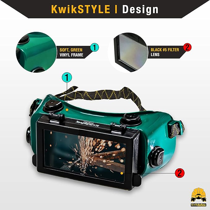 KwikSafety - Charlotte, NC - EAGLE EYES, HAMMERHEAD, OWL Welding Goggles [ANTI-FOGGING ANTI-SCRATCH] ANSI Tested OSHA