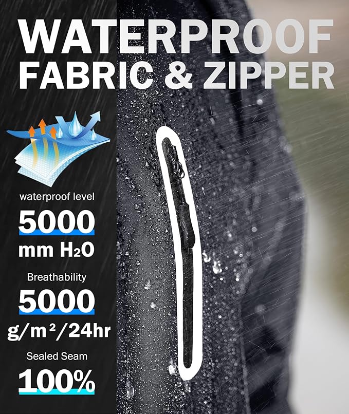 SWISSWELL Men's Waterproof Golf Rain Suit Rain Gear Jacket and Pant Outdoor Lightweight Hooded Raincoat