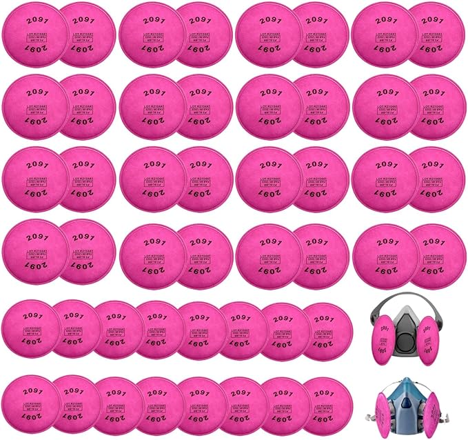 48pieces 2091 Particulate Filter,2091 Filter Compatible with 6000 6200 6800 7000 FF-4 Series to Replace Filters(24Pack)
