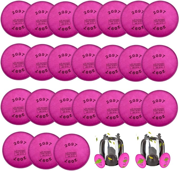 24Pcs 2097 Particulate Filter,2097 Filter Installed on Filter Retainer Replacement for 6000 6200 6800 7000 FF-4 (12Pack)