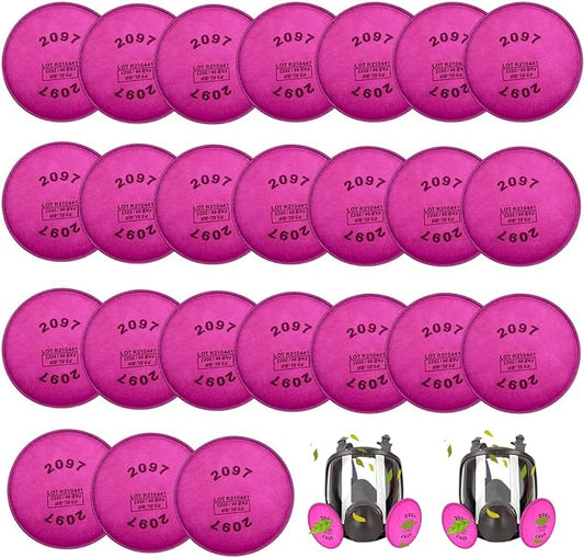 24Pcs 2097 Particulate Filter,2097 Filter Installed on Filter Retainer Replacement for 6000 6200 6800 7000 FF-4 (12Pack)