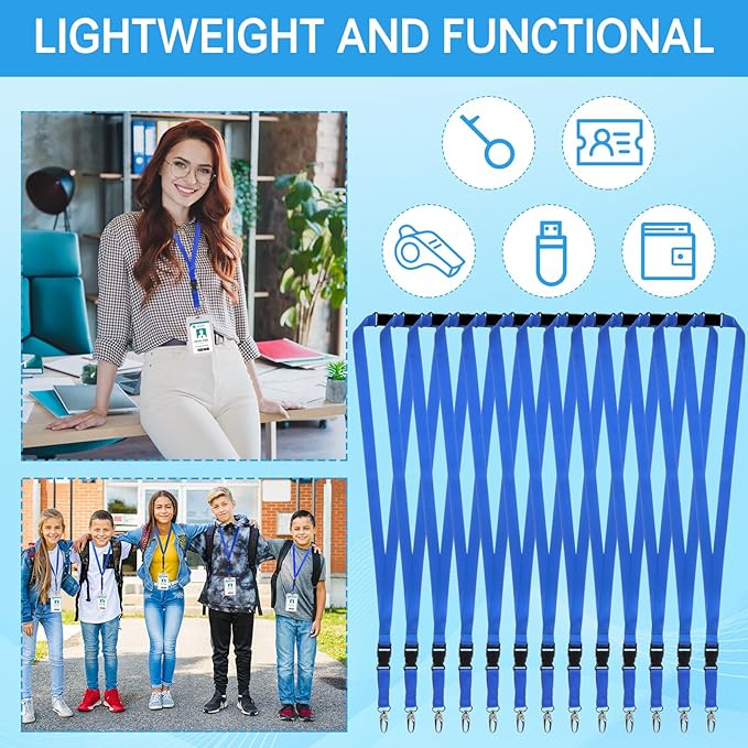 Windyun Break Away Lanyards for ID Badges and Keys Neck Strap with Quick Release Buckle Name Tag Detachable Lanyards