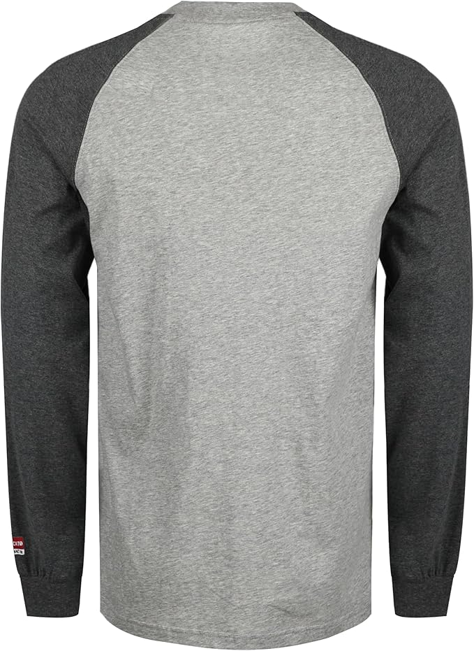 BOCOMAL FR Shirts Two-Tone Crew for Summer 4oz EX Lightweight Flame Resistant Long Sleeve Work T-Shirt Base Layer