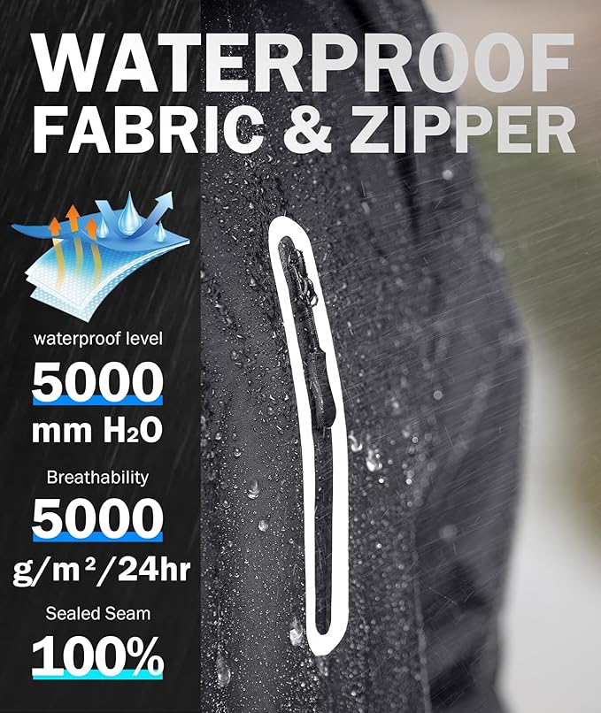 SWISSWELL Men's Waterproof Golf Rain Suit Rain Gear Jacket and Pant Outdoor Lightweight Hooded Raincoat