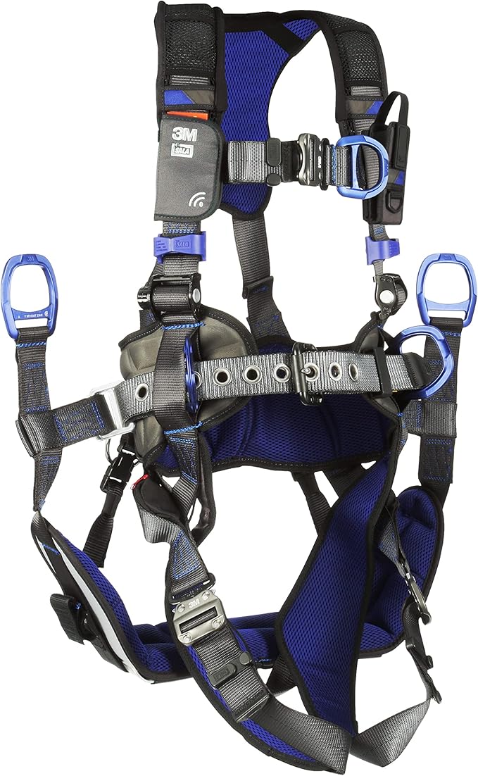 3M 1113194 DBI-SALA ExoFit X300 Comfort Tower Climbing Positioning Suspension Safety Harness, Telecommunications Fall Protection,Back,Front,Hip D-Rings,Auto-Locking Quick Connect Leg,Chest Buckles, 2X