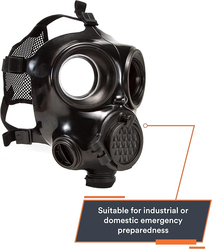 MIRA SAFETY M Full Face Respirator Mask - CBRN Gas Mask, Chemical Respirator CM-7M (Large)