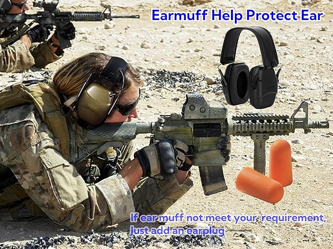 GUCHO Hearing Protection Ear Muffs,Shooting Range Ear Protection for Hunting Mowing