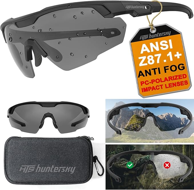 Shooting Safety Glasses for Men Airsoft Hunting Riding Anti-Fog Military Grade Ballistic Tactical Eye Pro Range