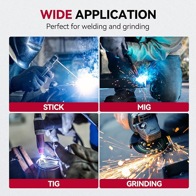 ARCCAPTAIN Large Viewing Screen 3.93"X3.66" Welding Helmet, True Color 1/1/1/1 Solar Power Auto Darkening Welding Hood with 4 Arc Sensor, Wide Shade 4/5-9/9-13 for TIG MIG ARC, Skeleton