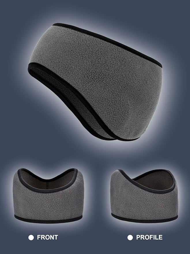 Boao 2 Pieces Ear Warmer Headbands Fleece Earmuffs Winter Ear Covers Running Wicking Ski Sport Headband for Women & Men