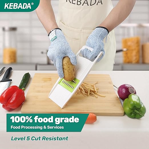 Kebada Cut Resistant Gloves, Food Grade Cut Proof Gloves for Kitchen, ANSI A4 Safety Protection, Ideal for Chef's Work, Small