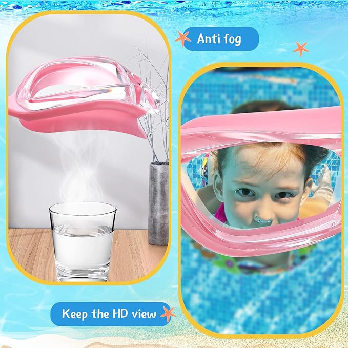 Flutesan 6 Pack Swimming Goggles Adult Kids Anti Fog Pool Goggles with Ear Plugs Nose Clip No Leaking Full Protection