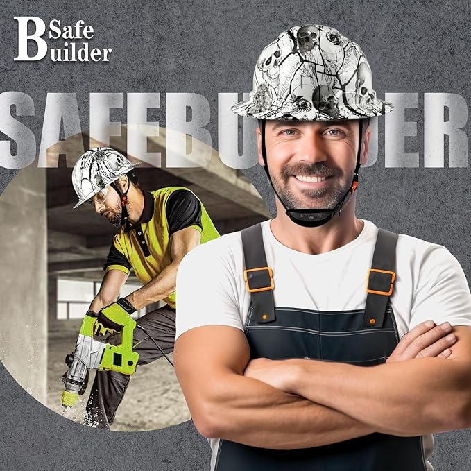 SBD-G1C Construction Full Brim Safety Helmet HDPE Hard Hat Vented Hardhats Sunshade Carbon Fiber Pattern Industrial Work Certified ANSI/ISEA Z89.1