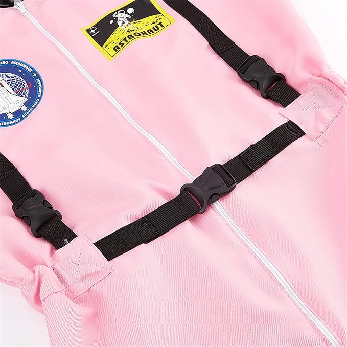 Women's Astronaut Spaceman Costume Adult Coverall Air Force Flight Jumpsuit Halloween Dress Up Party