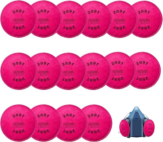 16PCS (8 Pack) 2091 Particulate Filter,Installed on Filters,Compatible with 6000 6200 6800 7000 FF-4 Series to Replace 2091 Filters