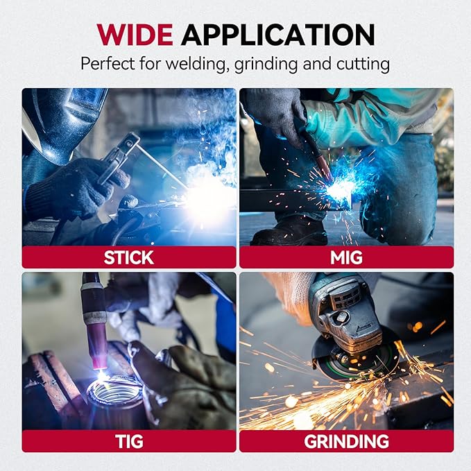 ARCCAPTAIN Super Large Viewing Welding Helmet with Side View, True Color 1/1/1/1 Solar Power Auto Darkening Welding Hood with 4 Arc Sensor, Wide Shade 4/5-9/9-13 for TIG MIG ARC Cut, Skeleton
