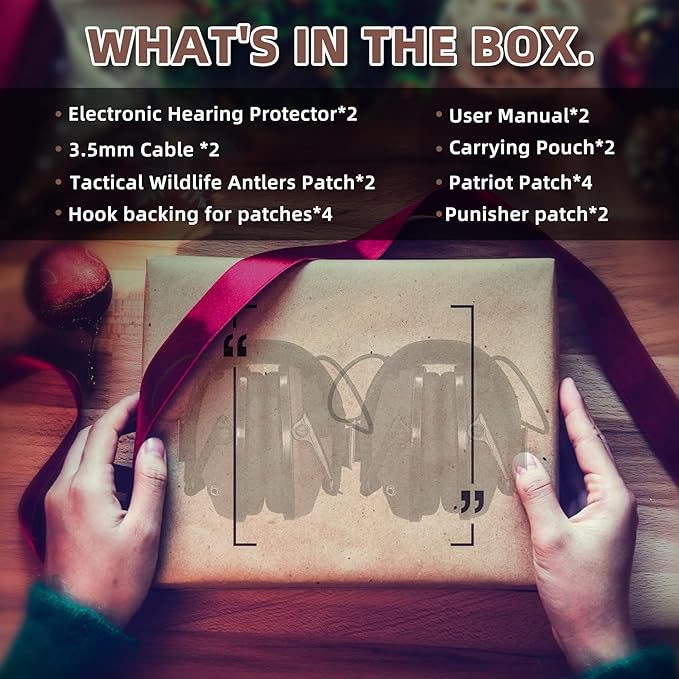 PROHEAR 2 Pack Electronic Ear Protection for Shooting with 4X Sound Amplification, Gun Range Hearing Protection Muffs, NRR 23dB Noise Reduction Headphones for Hunting, Green and Brown