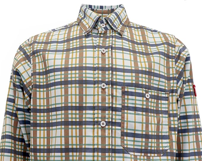 TICOMELA FR Shirt for Men Flame Resistant Shirts 6.5oz Light Weight Plaid Men's Fire Retardant Shirts