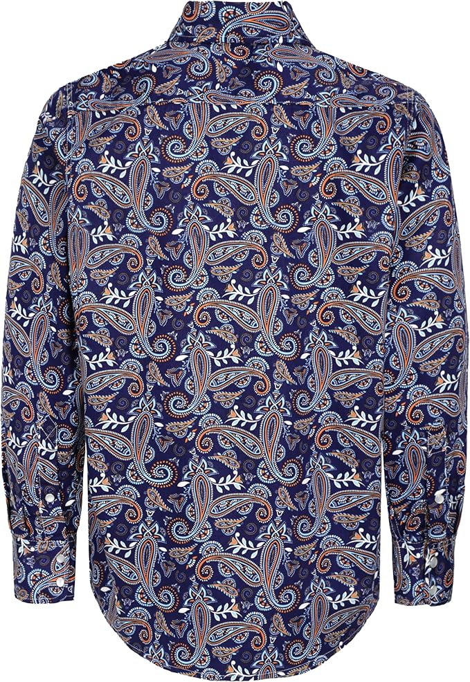 BOCOMAL FR Shirts Printed Paisley/Hawaii Lightweight Pearl Snaps/Button Down Flame Resistant NFPA2112 CAT2 Work Shirt