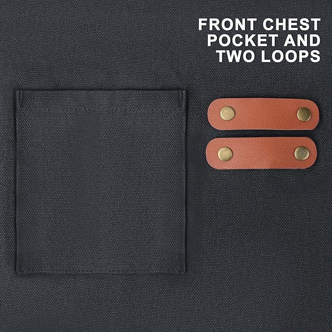 chef apron for men with Pockets - Cotton Canvas Cross Back Chefs cooking Aprons,for kitchen,restaurant,grilling