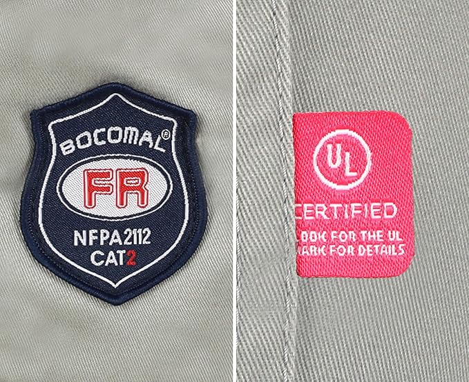 BOCOMAL FR Pants for Men Cargo Flame Resistant Pants(2112&CAT2) 100% C 7.5oz Utility Fire Resistant Pants