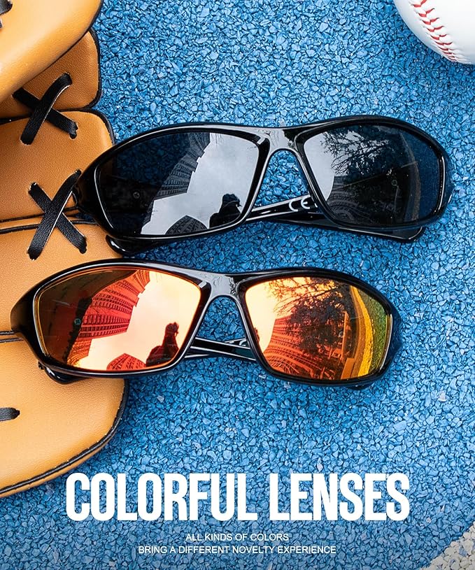 Polarized Sunglasses-Men Sports Sunglasses: Mens Sunglasses Polarized Running Sun Glasses Driving Fishing 3 Packs