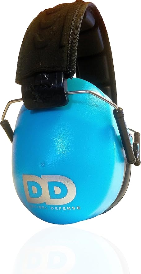 DECIBEL DEFENSE Professional Safety Ear Muffs 37dB NRR - The HIGHEST Rated & MOST COMFORTABLE Ear Protection For Shooting & Industrial Use - THE BEST HEARING PROTECTION...GUARANTEED (BLUE)