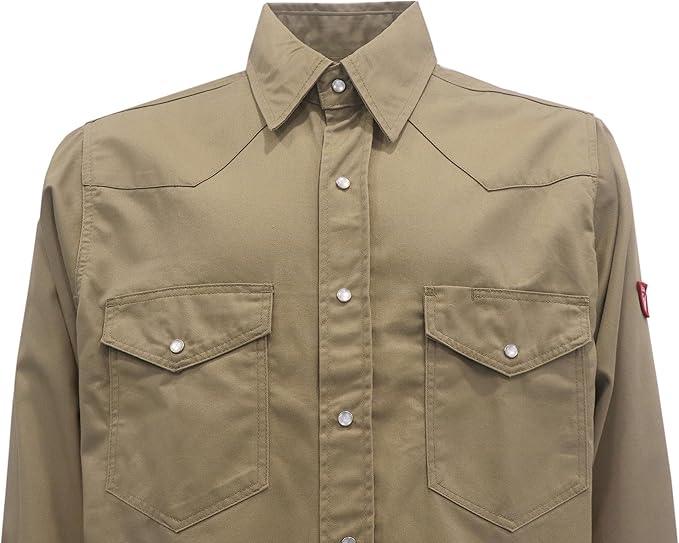 TICOMELA FR Shirts for Men Flame Resistant/Fire Retardant Shirt NFPA2112 7.5oz Men's Welding Shirt