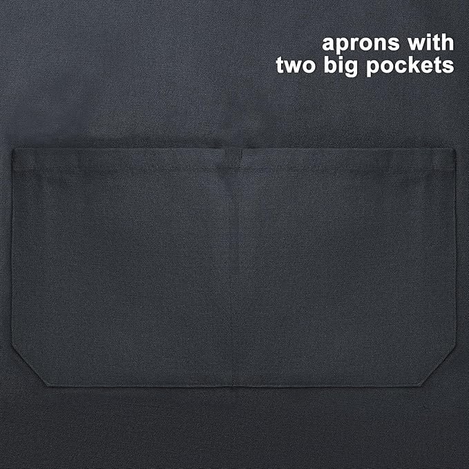 chef apron for men with Pockets - Cotton Canvas Cross Back Chefs cooking Aprons,for kitchen,restaurant,grilling