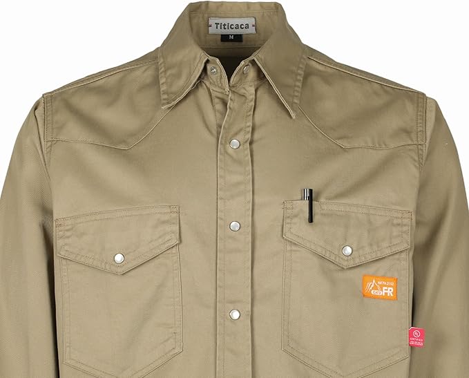 Titicaca FR Shirt Flame Resistant Work Shirt Men's Cotton 7.5oz Welding Shirt