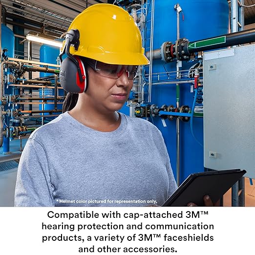 3M Hard Hat SecureFit H-703SFV-UV, Blue, Vented Cap Style Safety Helmet with Uvicator Sensor, 4-Point Pressure Diffusion Ratchet Suspension, ANSI Z87.1