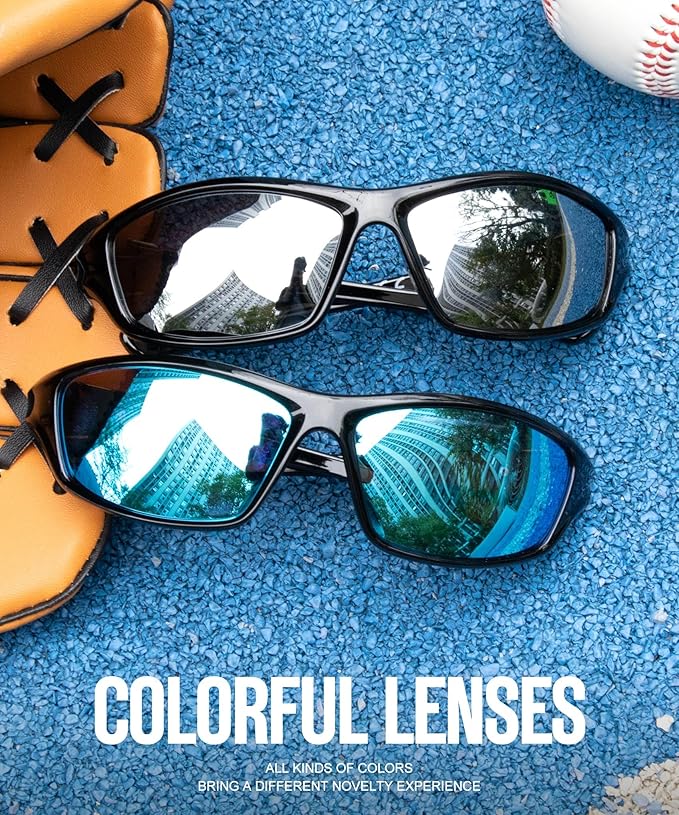 Polarized Sunglasses-Men Sports Sunglasses: Mens Sunglasses Polarized Running Sun Glasses Driving Fishing 3 Packs