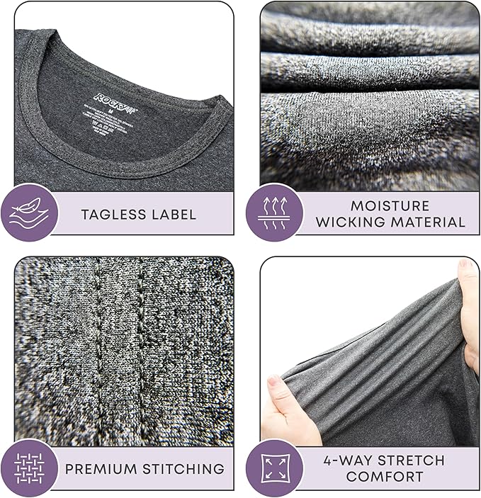 Rocky Thermal Underwear for Women, Long Johns Fleece Lined Set, Shirt & Pants, Base Layer w/Leggings/Bottoms Ski/Extreme Cold