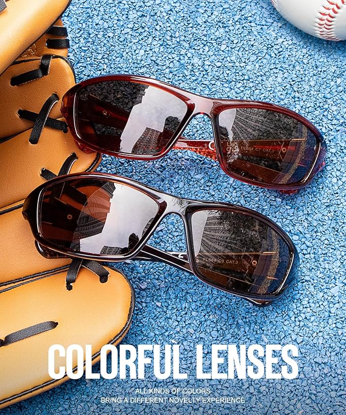 Polarized Sunglasses-Men Sports Sunglasses: Mens Sunglasses Polarized Running Sun Glasses Driving Fishing 3 Packs
