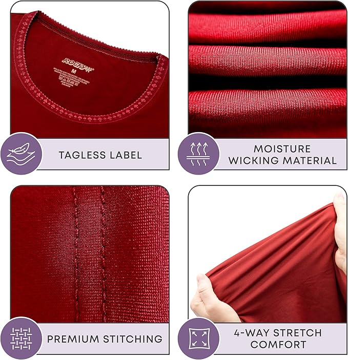 Rocky Thermal Underwear for Women, Long Johns Fleece Lined Set, Shirt & Pants, Base Layer w/Leggings/Bottoms Ski/Extreme Cold