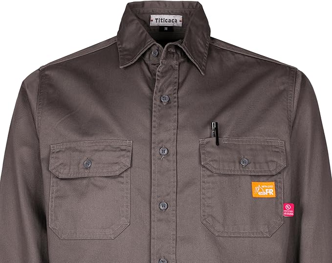 Titicaca FR Shirt Flame Resistant Work Shirt Men's Cotton 7.5oz Welding Shirt