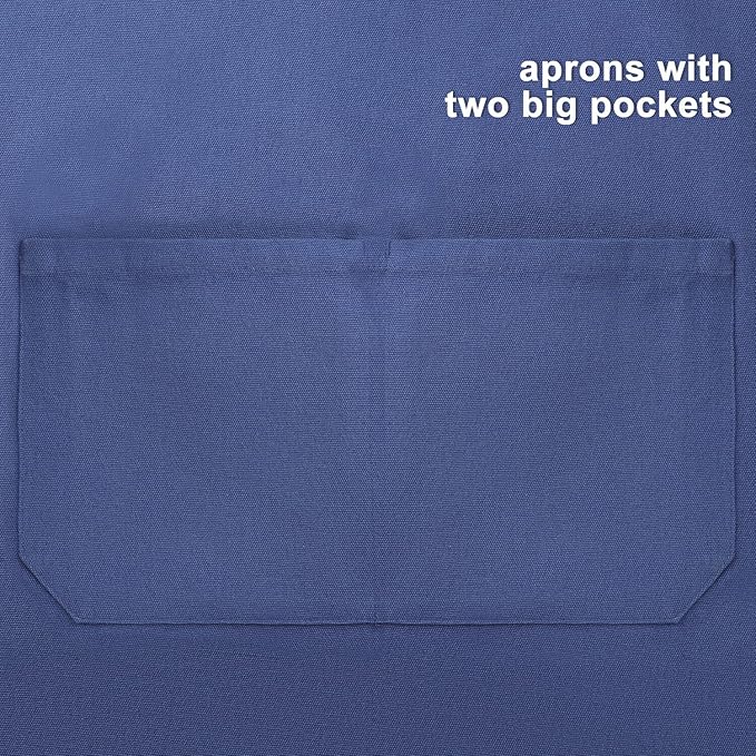 chef apron for men with Pockets - Cotton Canvas Cross Back Chefs cooking Aprons,for kitchen,restaurant,grilling
