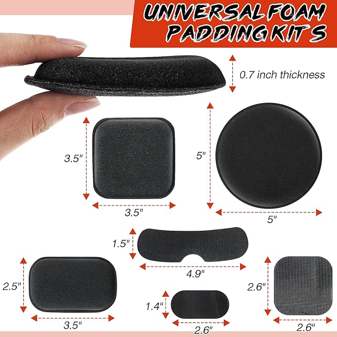 Feekoon 2 Pack Face Shield Replacement Lens with Helmet Pads, Tinted Full Face Shield Compatible with Hobart 770580, Replacement Foam Padding Kits for Welding, Grinding, DIY, Cosplay Helmet