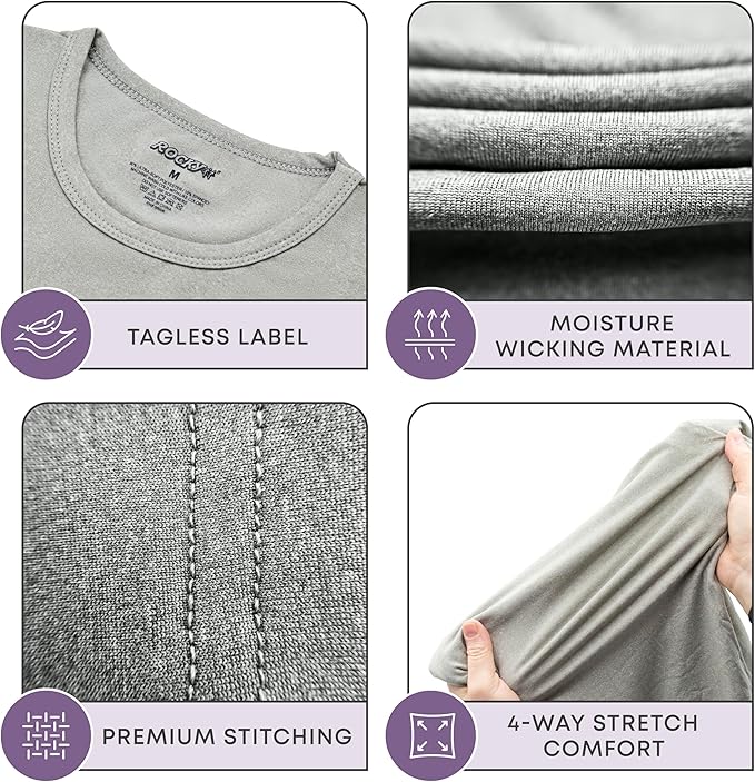 Rocky Thermal Underwear for Women, Long Johns Fleece Lined Set, Shirt & Pants, Base Layer w/Leggings/Bottoms Ski/Extreme Cold