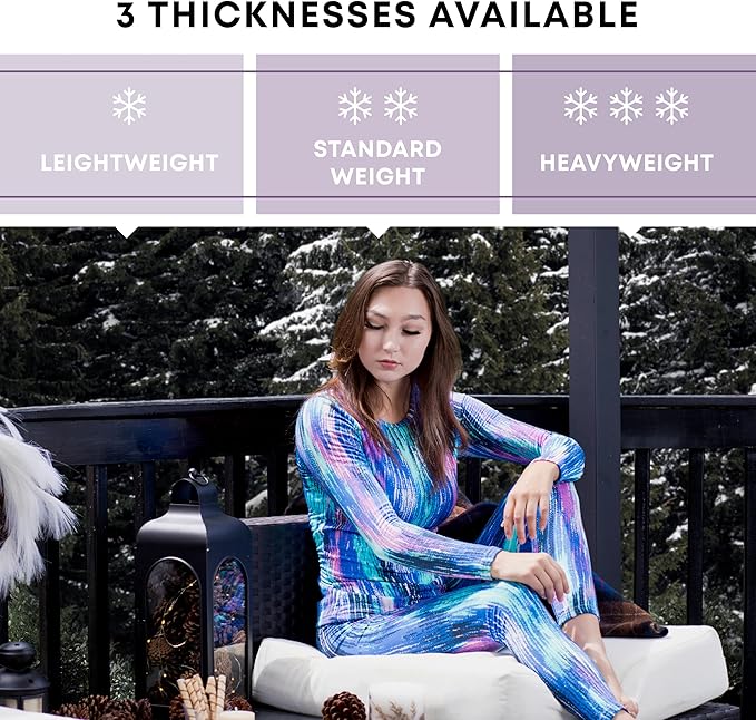 Rocky Thermal Underwear for Women, Long Johns Fleece Lined Set, Shirt & Pants, Base Layer w/Leggings/Bottoms Ski/Extreme Cold